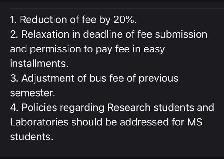 zaidi_aon's tweet photo. Universities are demanding #comsatsreducefee https://t.co/8VPI503qbn