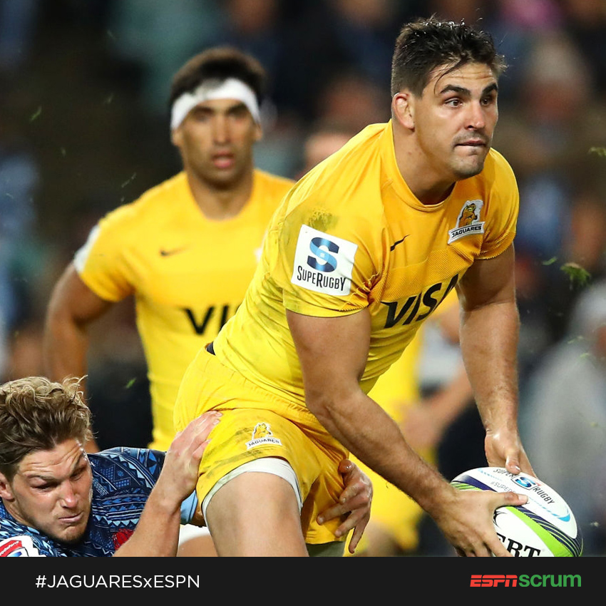 ScrumESPN's tweet photo. 🔙🏉 El 8 de julio de 2017: #Jaguares daba una hermosa demostración de rugby frente a #Waratahs. Se impuso por 40-27 en condición de visitantes, con tries de: #Matera, #Orlando, #Macome, #Creevy, #Moroni y 15 puntos de Nicolás #Sánchez. 🐅🏆
#JAGUARESxESPN https://t.co/xgyHhwRHyT