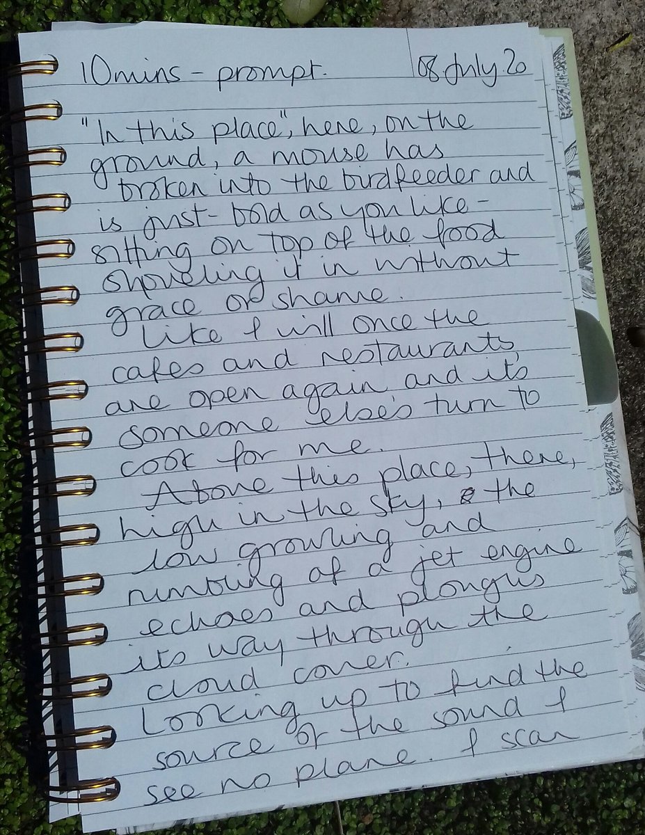 withjuliekirk's tweet photo. Here you go @NewWritingNorth, my  response to your 10 minutes free-writing prompt, inspired by a morning sitting in the garden. #WritingFromHome https://t.co/b5FHUKSWuW