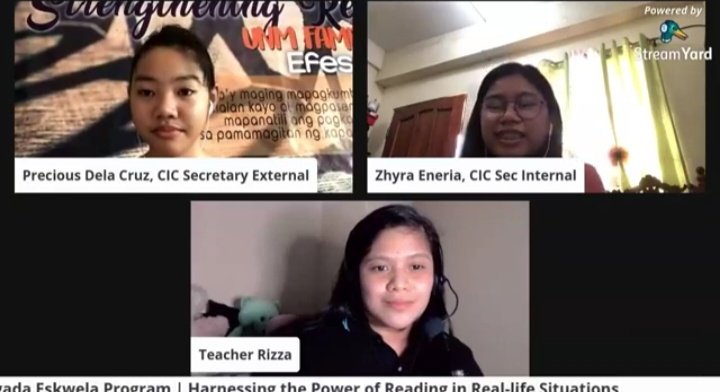 cicrmhsmanila's tweet photo. What a wonderful afternoon with Ms. Maria Rizza V. Lopez! Crusaders, always remember the things that you've learned from the 3rd episode of #BrigadaPagbasa series. Thank you for joining us, see you again tomorrow <333! https://t.co/08k9bZvId3