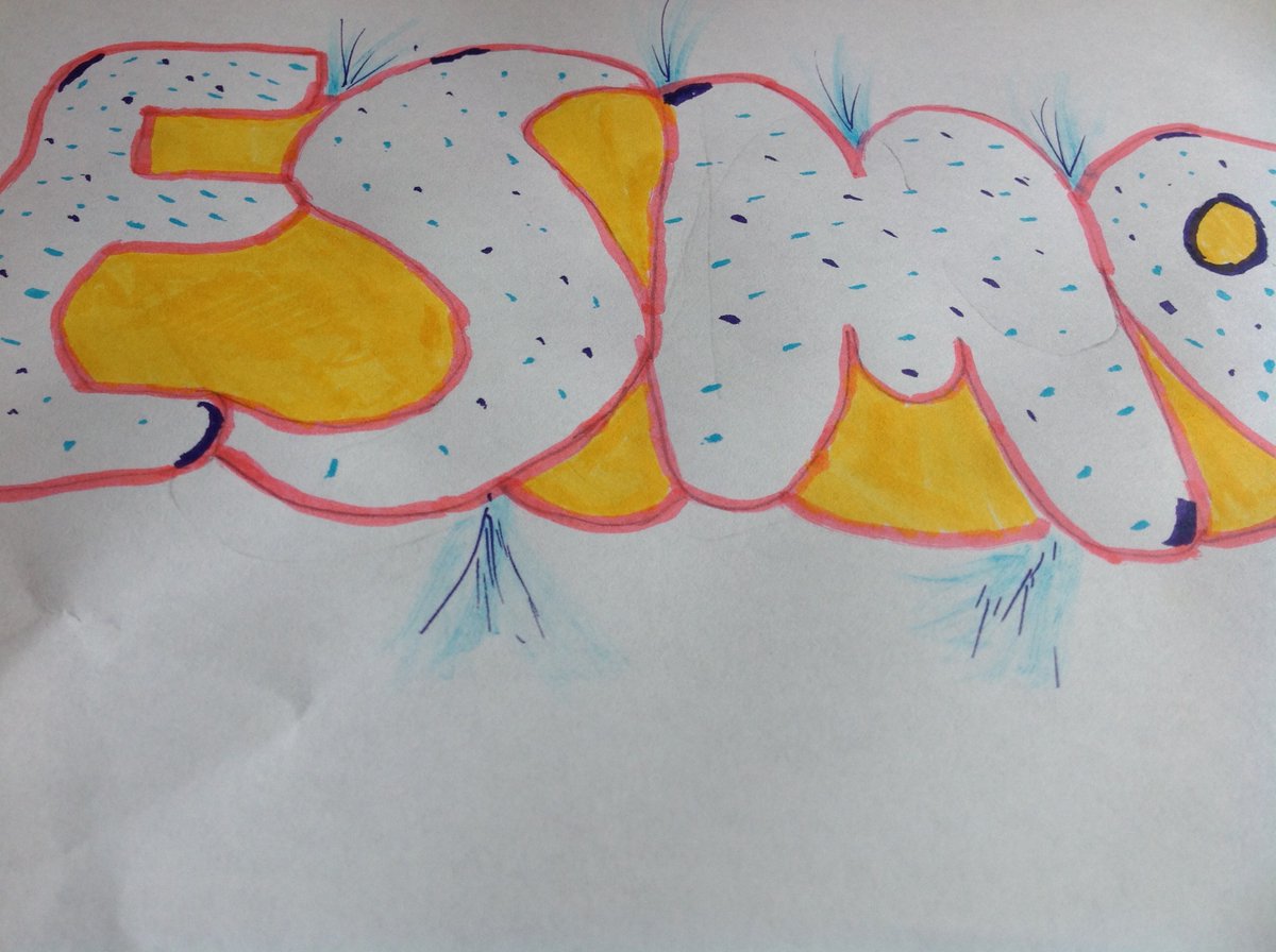 EsmeWilliamson's tweet photo. My grafiti! 🌸☺️ https://t.co/qJC5T5Ld6H