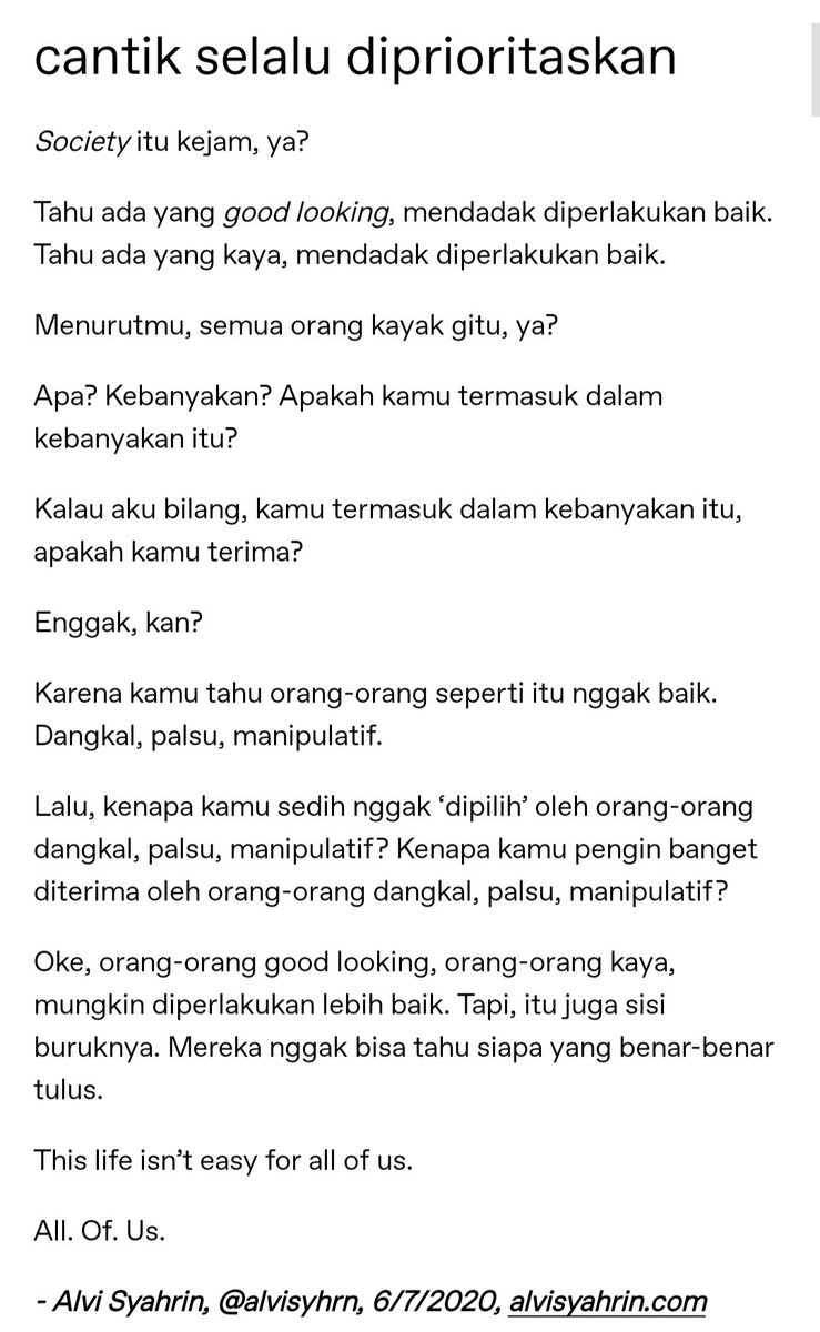 AlviSyhrn's tweet photo. Cantik selalu diprioritaskan. https://t.co/2uyDhwvmYT