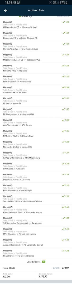 Simmo84122's tweet photo. @TheBadManTips So I've not been on betbull for a while,thought I'd check my balance and didn't know this 20p landed 😅😅 https://t.co/JS88fyHTUt