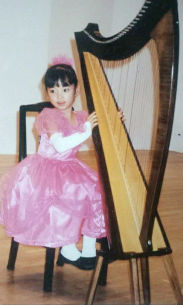 4歳、はじめての発表会😌 ハープに出会えてよかったね。