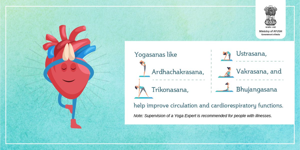 moayush's tweet photo. Yogasana helps one to be physically and mentally fit. It improves cardiorespiratory #fitness, endurance and #stamina. It also enhances our reserve to fight infections and #stress. There are several #Yoga postures that confer innumerable benefits. #IndiaFightsCorona https://t.co/riuICisYss