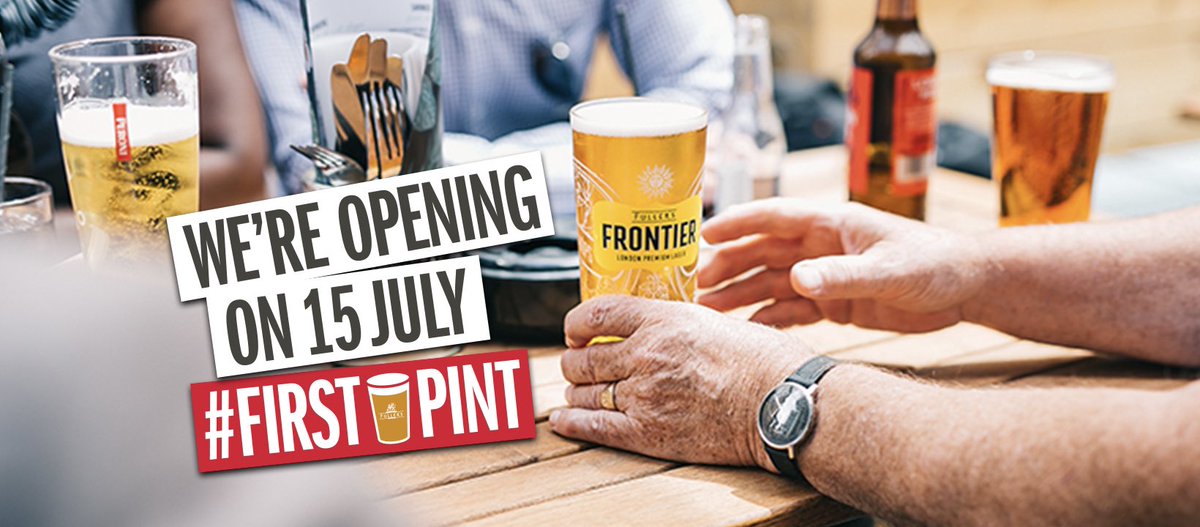 Good news! We’re thrilled to announce that we are reopening our doors on 15th July. It’s been a long time since we’ve seen you and we’ve been working hard behind the scenes to ensure a safe, clean and warm welcome #FirstPint #PubsReopening