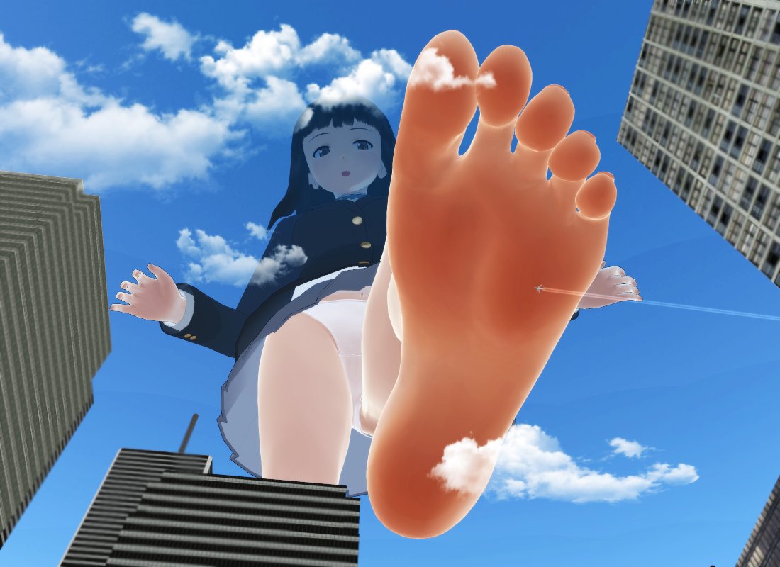 Footplay 巨 大 娘 #giantess.