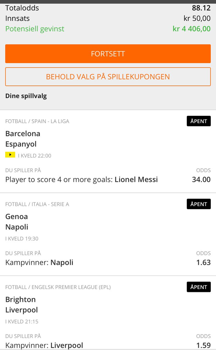 LarsTjelle's tweet photo. #PLKvarteret @BetssonNO setter min lit til Messi🤞 https://t.co/b6qPUomZ1y