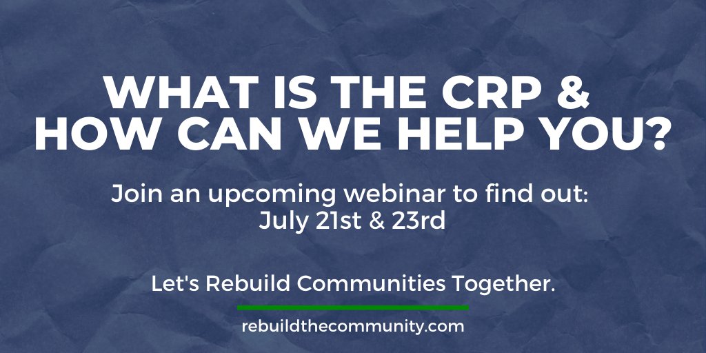 What is the Community Revitalization Project and how we can help you? 
Join a webinar to find out. 
Let's Rebuild Communities Together.
<a href="/mattyoung101/">Matt Young</a> @nbaldwin75 <a href="/ElisaMOTUS/">Elisa Maruzzo</a> <a href="/THEschmike/">Michael Jennings MEd MS CSCS</a> <a href="/tarynlipschitz/">taryn lipschitz</a> 
athlosacademies.zoom.us/meeting/regist…