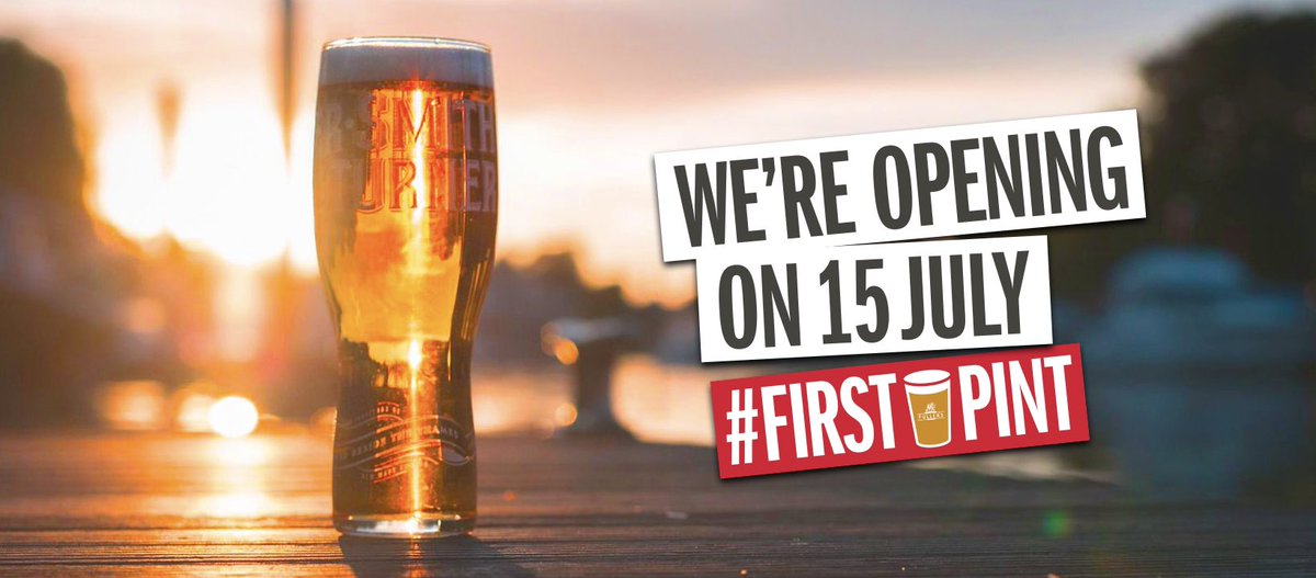 Good news! We’re thrilled to announce that we are reopening our doors on 15th July. It’s been a long time since we’ve seen you and we’ve been working hard behind the scenes to ensure a safe, clean and warm welcome #FirstPint #PubsReopening