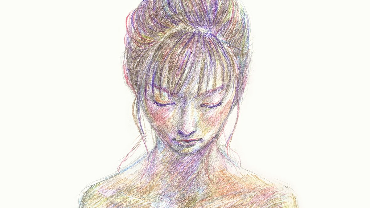 シロ46 V Twitter 色鉛筆画 イラスト うつむく女性 メイキング を公開しました T Co Nu8lpy3yec 色鉛筆で描いたアナログイラストのメイキングです リアルタッチの描き方 塗り方のコツなど 絵に興味ある方は ぜひチャンネル登録お願いします