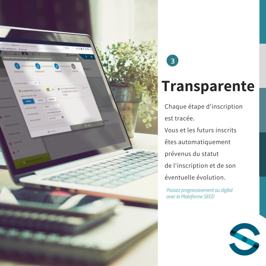 PlateformeSeed's tweet photo. Le processus d'inscription avec la Plateforme SEED sous 3 angles :

- La maîtrise
- L'adaptation
- La transparence

Demandez une démo et passez progressivement au #digital avec la Plateforme SEED 👇
https://t.co/znZDkvfjrn https://t.co/Nfe0hoU6IK