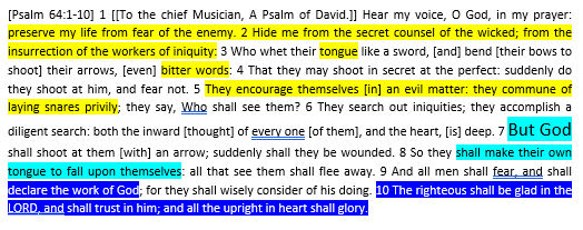 CalvaryPage's tweet photo. Psalm 64 https://t.co/OZhS0u2aLM