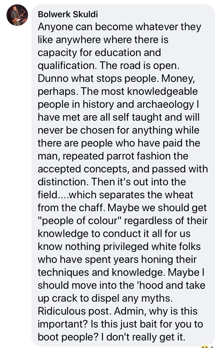 absolutely losing it over the idea of calling archaeologists “progressive” when I’ve experienced the exact opposite amongst my colleagues 