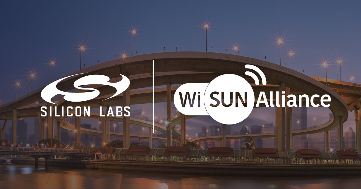 siliconlabs's tweet photo. We are strengthening our support of the @WiSunAlliance. Wi-SUN is an ideal #IIoT LPWAN standard with scalability and interoperability advantages that extend #SmartCity and #SmartUtility mesh networks over great distances.
https://t.co/26oz9dxBtO 
https://t.co/kQkbyONZfH https://t.co/56URfQREQ0