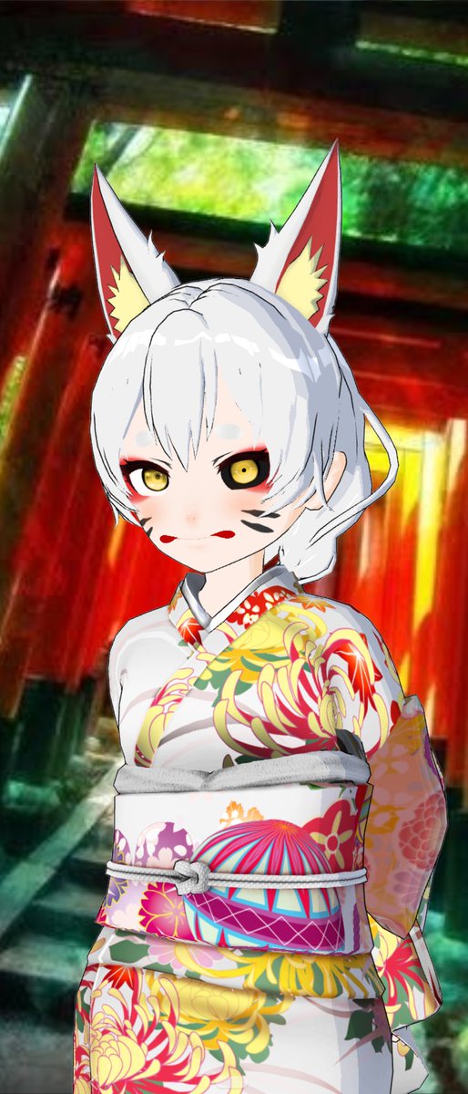 狐面のtwitterイラスト検索結果 古い順