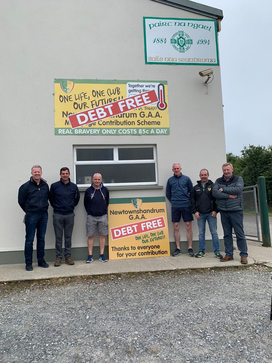 In 2014 we had a Club Debt of €454,000 and today we are Debt Free.. The Mortgage Committee would like to thank all the contributors for your support and trust in achieving our goal.. Thanks to everyone.. 🔰🔰👍#debtfree #sixyears #futureisbright