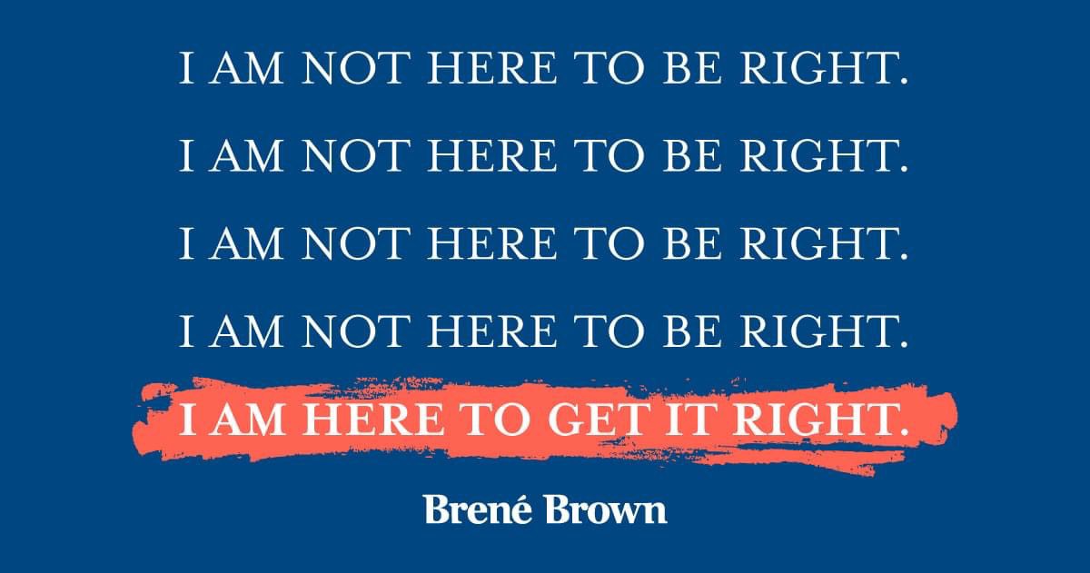 PrincipalAbroad's tweet image. What a great mantra. I am a firm believer that it is more important to get it right than to BE right!  Surround yourself with a strong team you trust and with whom you can have candid conversations.