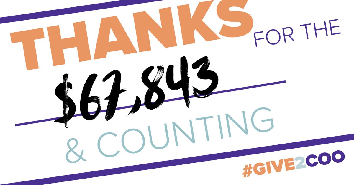 USiouxFalls's tweet photo. So far, over $67,000 has been given to @usiouxfalls from 132 donors. We are SO grateful for a #COOmmunity that is committed to serving the needs of our students.
Now it’s your turn to #GIVE2COO!
https://t.co/jviipREDlb https://t.co/N2gyfozoLb