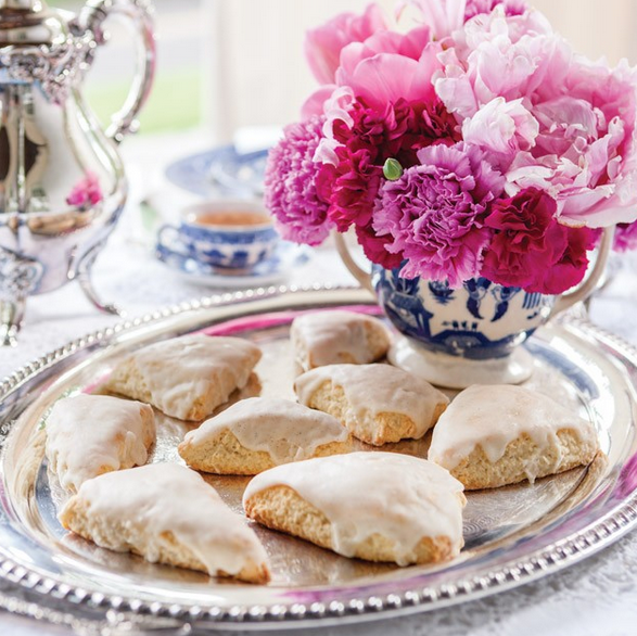 TeaTimeMag's tweet photo. Tea and scones are a classic pair that complement each other so beautifully. These toothsome Glazed Vanilla Scones from our sister publication, @victoriamagazine, are a wonderful treat to serve with tea in any season. https://t.co/Jrcmq25Kta