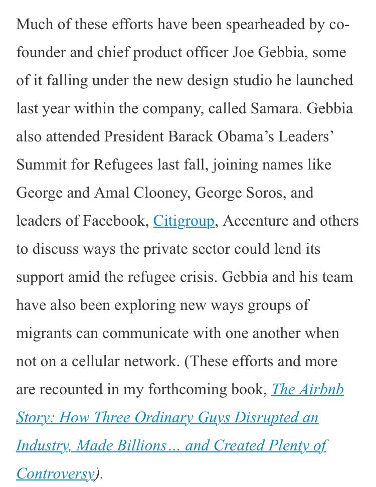 67/ JOE GEBBIAIf this name sounds familiar to you, bravo  , you’re paying close attention to my screenshots (#63)AirBnB Chief Product Officer who has worked with $0R0$, 0bama, CIooney‘Nuff said