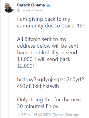 Obama, Joe Biden, PM of Israel and others also  #hacked to tweet the bitcoin scam.