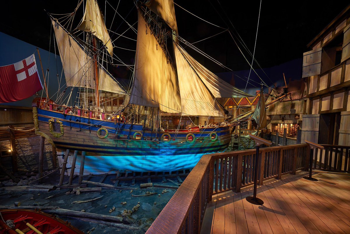 HBCHeritage's tweet photo. Happy 50th Birthday to our friends at @manitobamuseum! | Pictured is the replica Nonsuch, created in 1970 for the 300th anniversary of the Hudson's Bay Company. The replica Nonsuch has a permanent home at the Manitoba Museum, where she is the attraction of the Nonsuch Gallery. https://t.co/4HuwnkZsoj