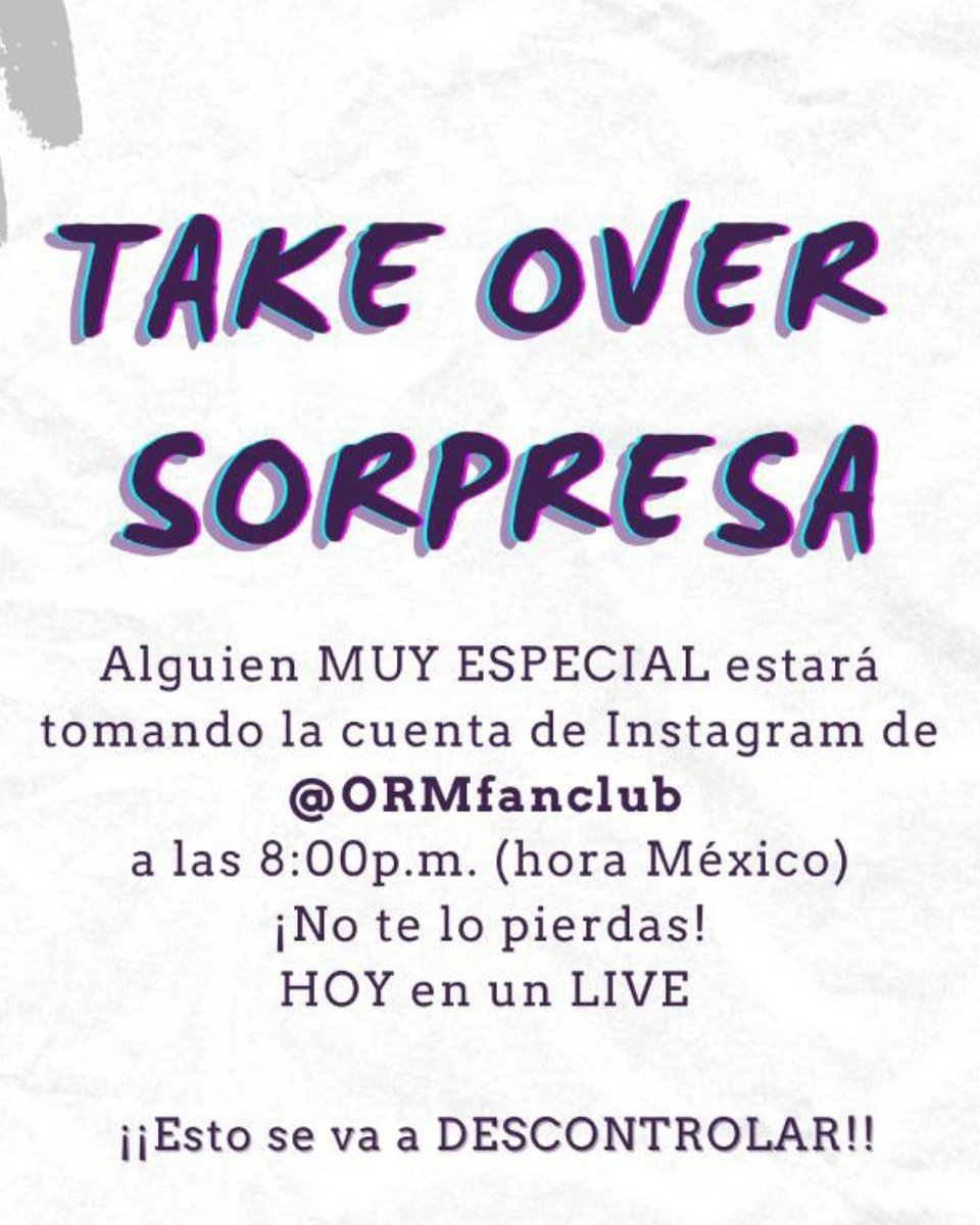 ORMCampeche's tweet photo. #YoSoyORM #ORM11Años #ORM no se lo pueden perder!!!! 💜💜💜 https://t.co/FEm4S28fXO