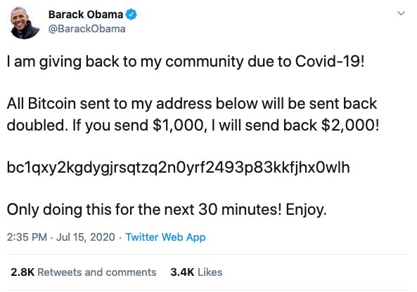 festack1's tweet photo. The Twitter account of Barack Obama joined the hacked club. https://t.co/9uN5nbbvZB