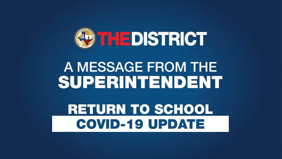 YsletaISD's tweet photo. Please watch this video with this week's update from Superintendent, Dr. Xavier De La Torre regarding changes in the 2020-2021 calendar and online instruction.  Click on this link to watch the video: https://t.co/Qq1mNv3tIa https://t.co/F6XP6fimOl