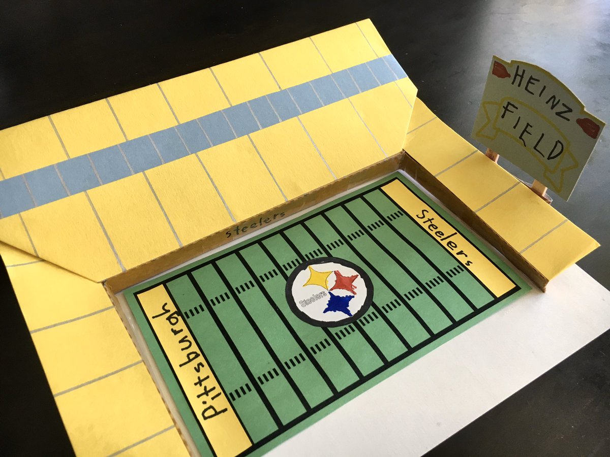 JonnyDubSD's tweet photo. Art project of the day.  My boys making an exact replica of @steelers @heinzfield @PaperStadiums https://t.co/ArprN9yu1g