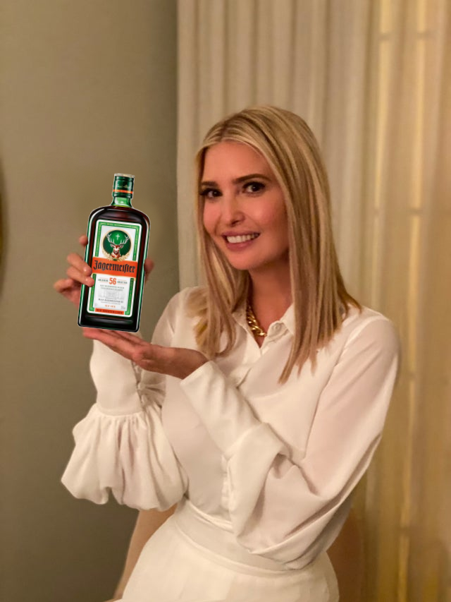 IvankaHolds's tweet photo. 750ml of @JagermeisterUSA https://t.co/ZpxBtsvoKT