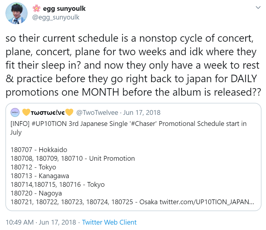 egg_sunyoulk's tweet photo. until 2019, up10tion was so busy that sometimes we'd look at their schedules and there would be 4 events per day. we saw them get so overworked in japan that they were always tired or sick. so you can imagine how it feels to hear that they haven't gotten paid for the past 5 years https://t.co/hVvjwyr0ar