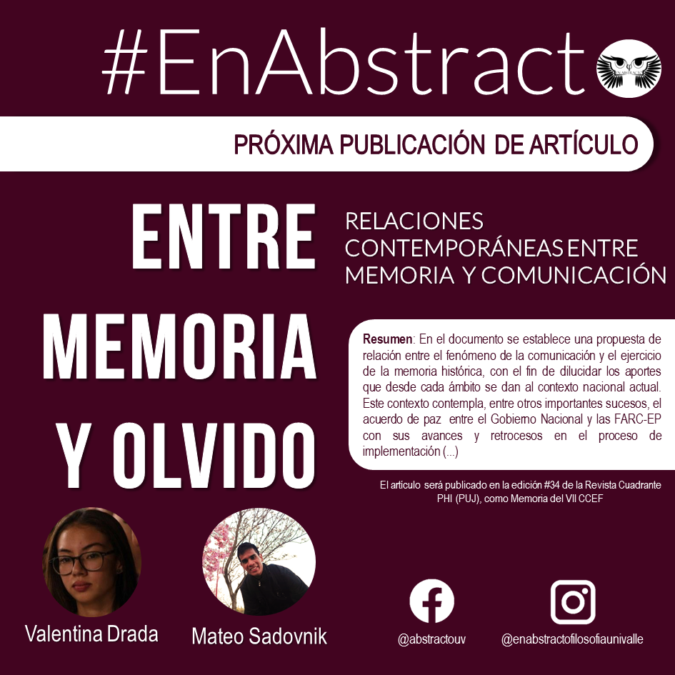 asoficvan's tweet photo. La #FICVAN se place en anunciar que Valentina Drada y Mateo Valencia, dos de sus integrantes en el Valle del Cauca, fueron seleccionados por la RCREF como autores de uno de los mejores trabajos presentados en el VII CCEF: Su trabajo será publicado en la Revista Cuadranthe PHI N34 https://t.co/J2Dr27igkn