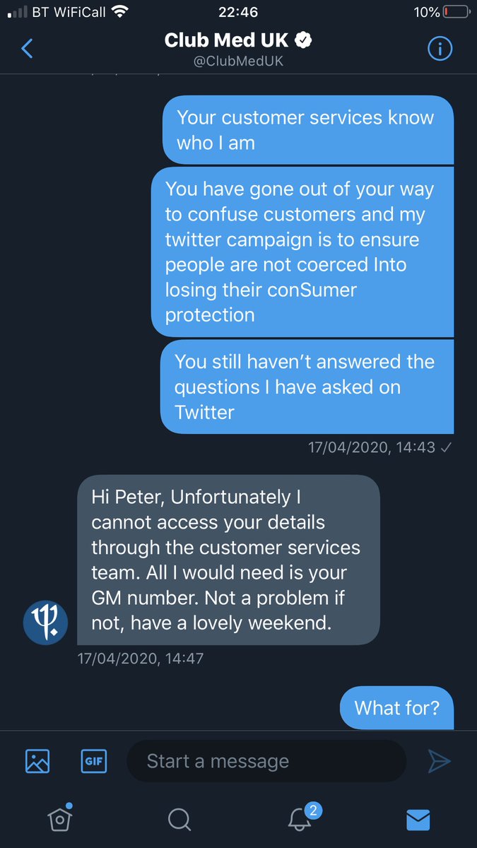 peter_kulu's tweet photo. “Dear Peter. We deleted negative fBook posts, but you caught us red handed &amp; put evidence on Twitter, so we reversed the deletions. We’ve gone out of our way not to admit it. Don’t blame us, that’s  how our culture is”.  Regards, @ClubMedUK  #WhatTheirReplyShouldSay #ClubCON https://t.co/VTsmW5K83q