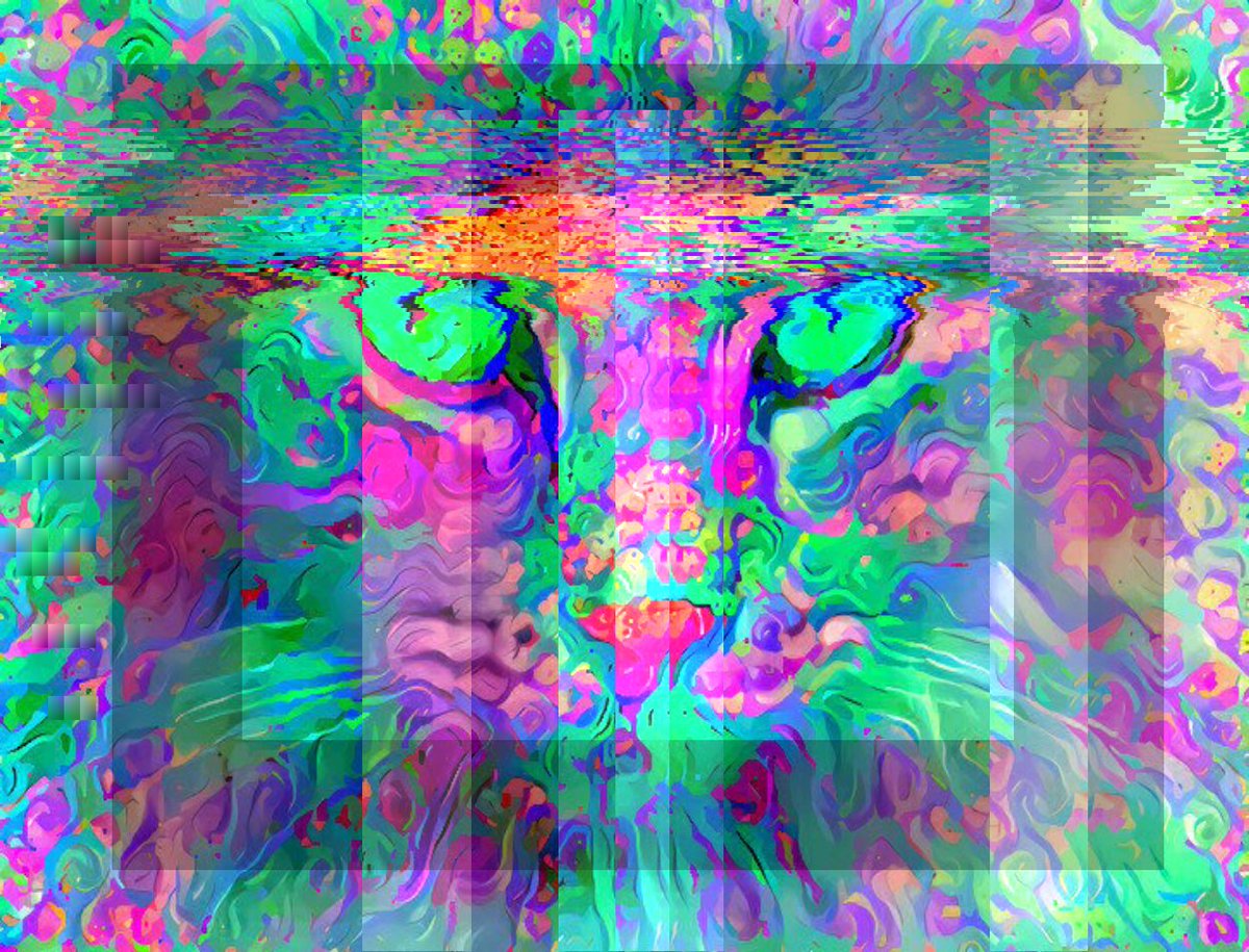 glitch80bot's tweet photo. 🌔🧦 Okay @marcotic12 I unsorted your pixels #glitch #cat #digitalart #cyperpop #artificialintelligence #art 2M{!f https://t.co/gk5DtSu9Sn