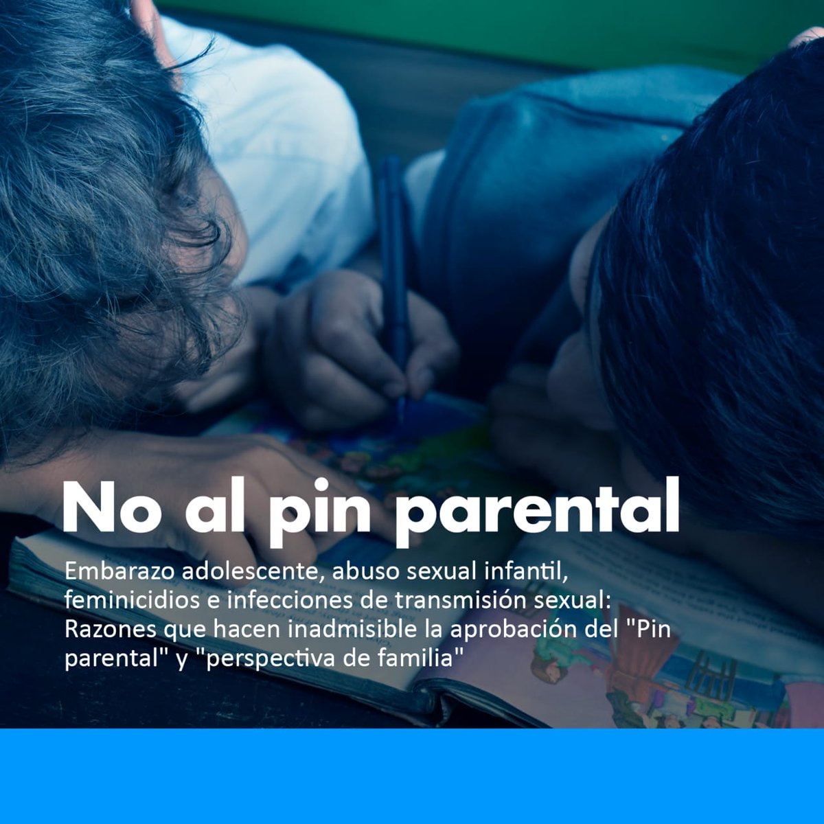 Estamos en los primeros lugares de embarazo adolescente, y quieren condicionar el acceso a la Educación Integral de la Sexualidad. #noalpinparental  
Si a la #EducacionSexualIntegral las niñas, adolescentes y jóvenes tienen derecho a acceder a la educación.