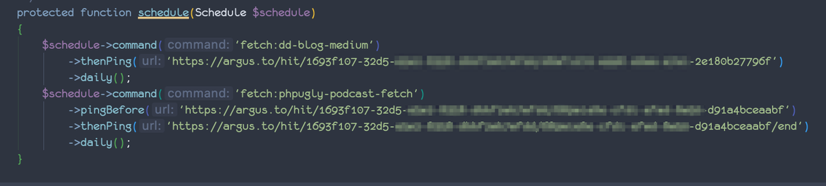 shocm's tweet photo. Seems like there have been a few "cron monitoring" tweets going out, well... Been biting my tongue on the Podcast but we've started dogfooding our own solution and I am excited so figure I would share. Not "designed for Laravel" I just happen to be using it in a Laravel app here. https://t.co/AWfifUTExA