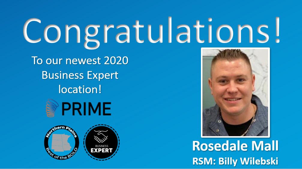 Congratulations to our newest AR Business Expert location, Prime Rosedale!! Outstanding work!! If you’re a business in the Twin Cities area, Billy and his team can help you out! 

#BoldBiz #BOLDNorthernPlains #CRush2020 #PRIMETIME <a href="/derekels/">Derek Elsrod</a> <a href="/JoeReichow/">Joe Reichow</a>