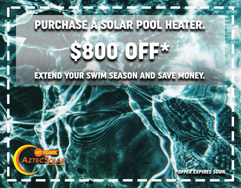 aztecsolar's tweet image. Take advantage of this limited-time deal! Turn your backyard into your COVID-19 summer staycation at bit.ly/AztecSolarPool. #AztecSolar #SolarPoolHeater