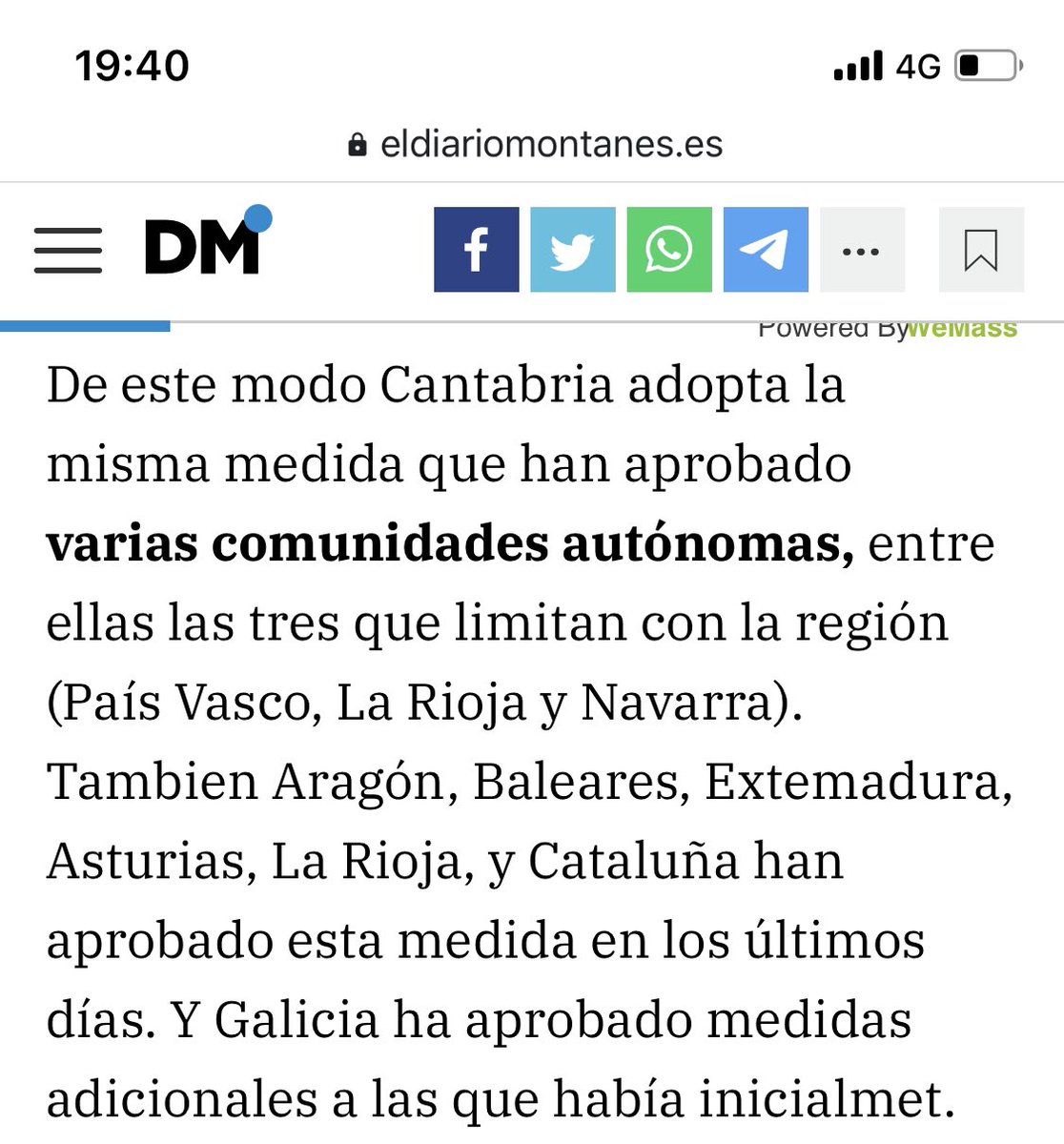 ngltzns's tweet photo. Ni el propio diario local sitúa correctamente a Cantabria.... Lamentable https://t.co/a3pVvgIkey