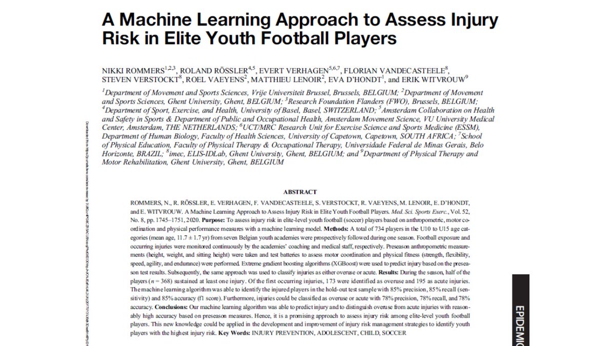 That's cool ⚽️#injury #soccer #football <a href="/RolandRoessler/">Roland Rössler PhD</a>
 @EvertVerhagen <a href="/ErikWitvrouw/">erik witvrouw</a> &amp; the Team <a href="/MSSEonline/">Medicine & Science in Sports & Exercise</a>  journals.lww.com/acsm-msse/Full…