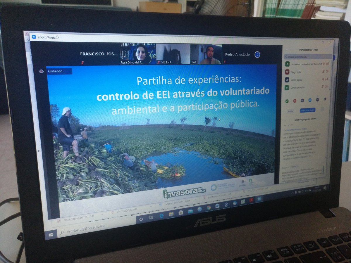 fjOlivaPaterna's tweet photo. Conferencia final de la webinar por Jael Palhas!!! Gracias @Invasoraspt por la colaboración con @LifeInvasaqua!!! https://t.co/SHzFmSmAzz