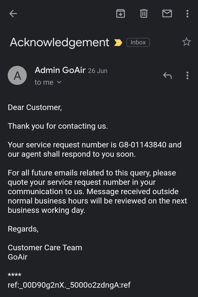 crazy_prags's tweet photo. It has been more than one month since the cancellation of flight. No response from your side. Please take the quick action.
@goairlinesindia @DGCAIndia @HardeepSPuri https://t.co/vkbCFhFcI8