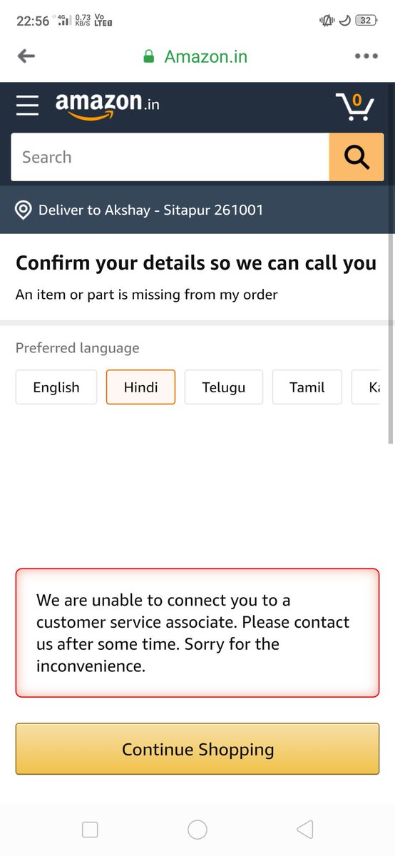 akshay8221's tweet photo. @AmazonHelp I can't do it now see photo https://t.co/uOBCcEN2Nm