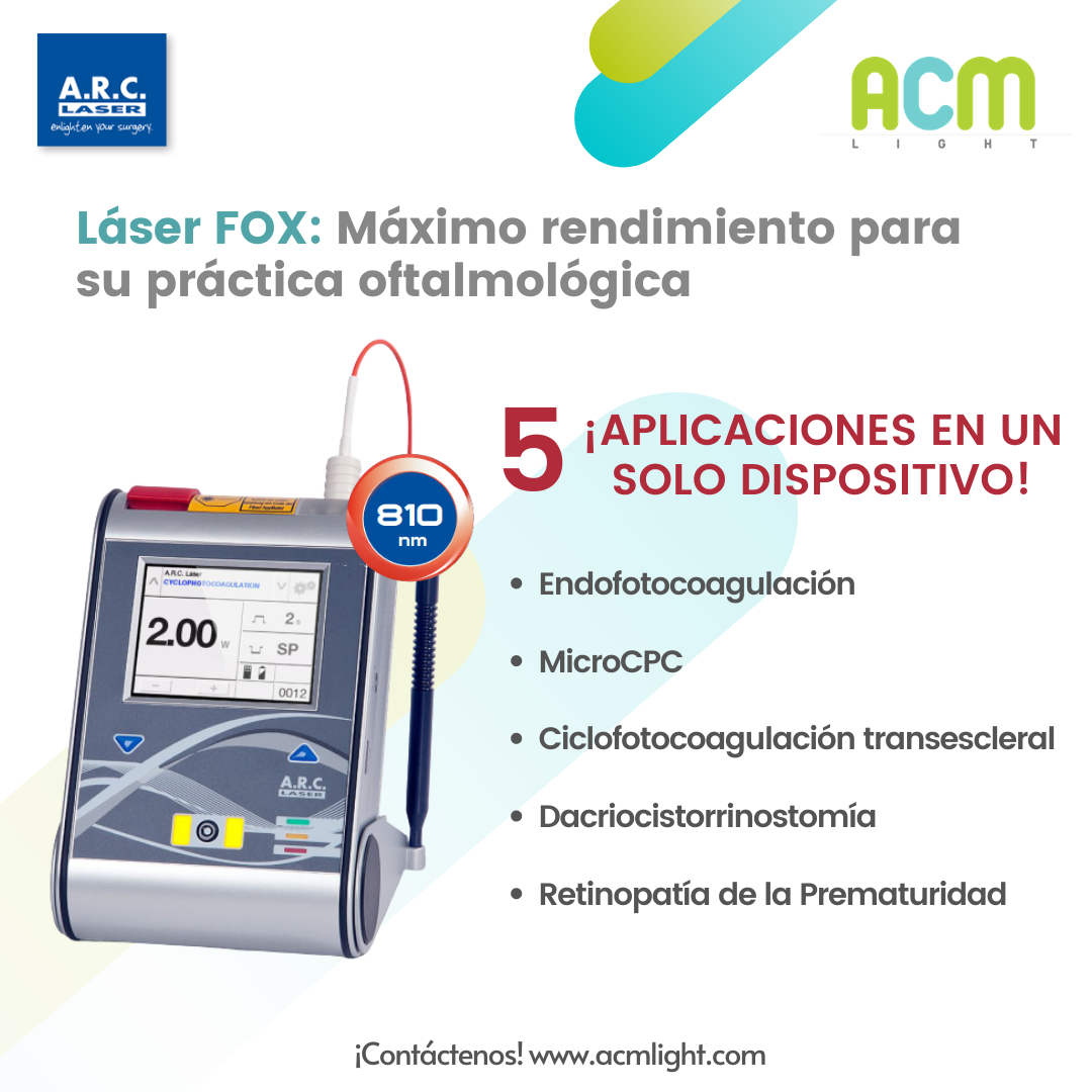 ACMVenezuela's tweet photo. 👁️‍🗨️ ¡El #FOX es su Láser multipropósito! Optimice el rendimiento de su práctica oftalmológica y obtenga 5 soluciones en un sólo dispositivo
-
✅ MicroCPC.
✅ Endofotocoagulación.
✅ Ciclofotocoagulación transescleral.
✅ DCR
✅ ROP
-
#DCR #ROP #Endofotocoagulacion #MicroCPC https://t.co/LJlfFnnGK0
