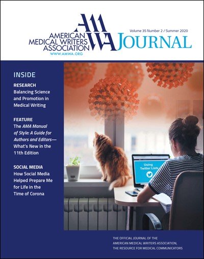 AmMedWriters's tweet photo. The Summer 2020 #AMWAJournal is now available to AMWA members online! Start reading the newest issue today. https://t.co/4cuKd7lEeK https://t.co/ZeODde9dD7