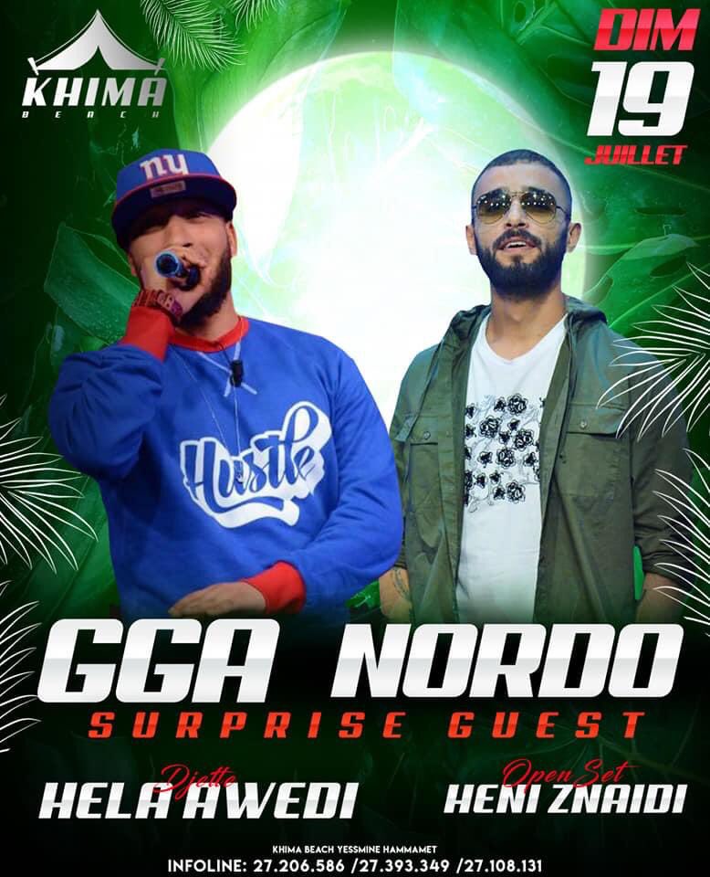73GGA's tweet photo. Dimanche 19 juillet / KHIMA ( HAMMAMET) x @nordo_officiel marhba b ness lkoll https://t.co/7wqu9wq3e9