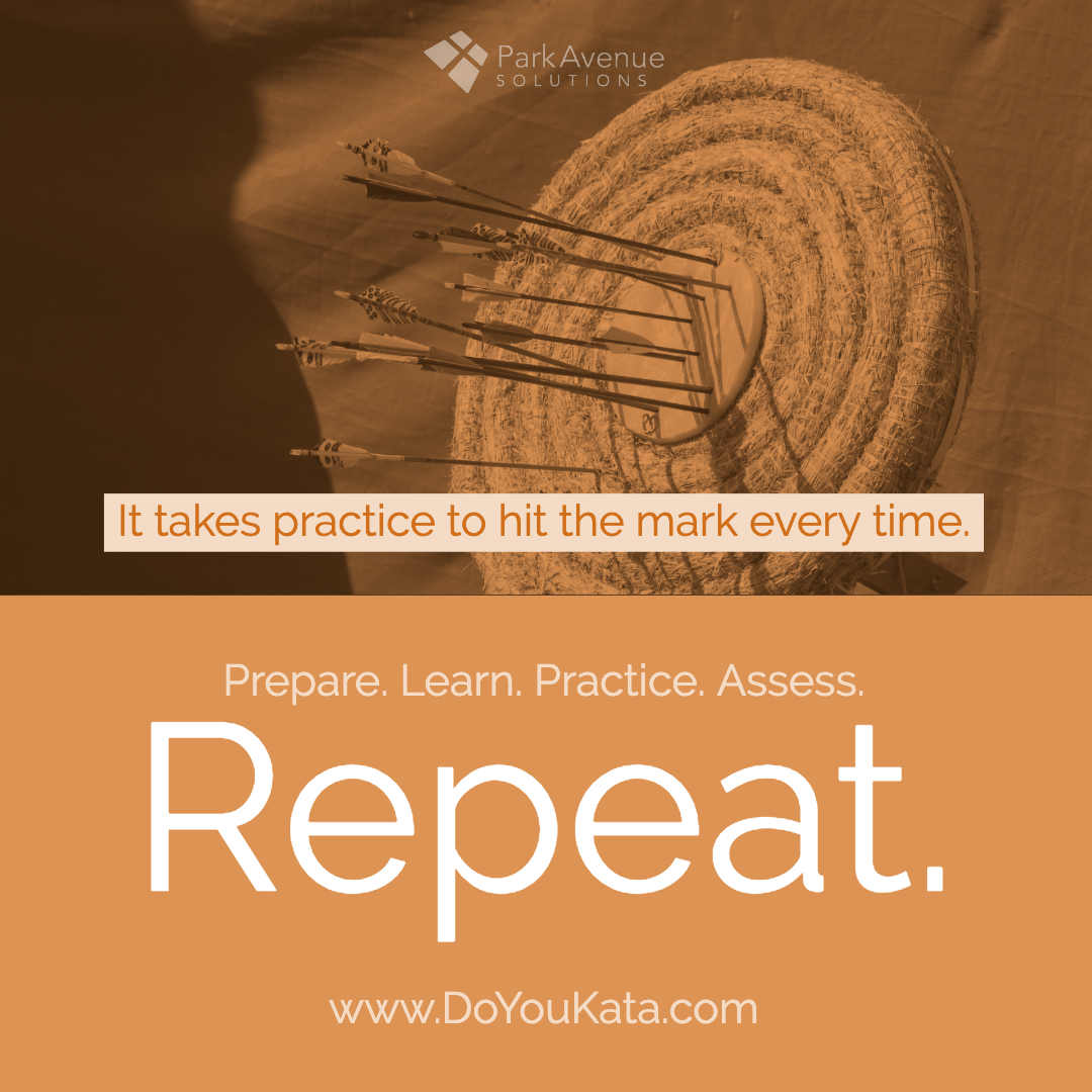 LASchildmeier's tweet photo. #GrowthMindset (change is possible) + #StarterKata (structured, consistent practice) = #ScientificThinking skill. Using data instead of guesses improves our thinking, so #Kata can improve any process, service, and, yes, sport. #DoYouKata https://t.co/dRKK4vcqEc https://t.co/cKGVdRtjqP