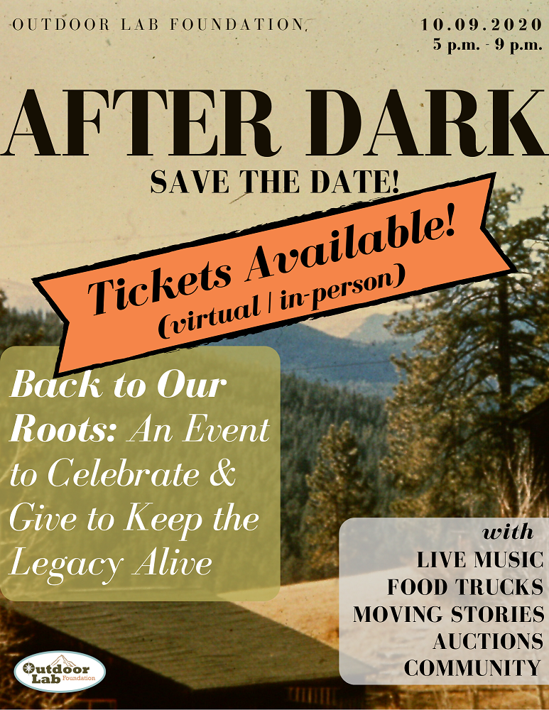 OutdoorLabFound's tweet image. You're invited to our not-so-traditional fundraiser, After Dark! This is a #storytelling year: learn why/how Outdoor Lab began &amp;amp; the #peace, #comfort &amp;amp; #excitement it brings to the #community. Get your in-person or virtual ticket today! AfterDark2020.givesmart.com #giving #celebrate